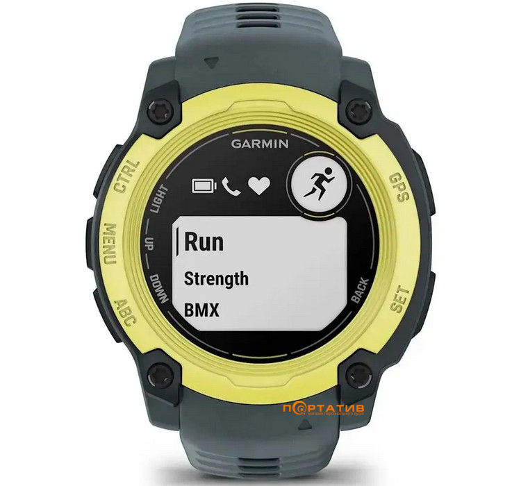 Смарт-годинник Garmin Instinct E, 40 mm, Electric Lime Bezel w/ Twilight Band (010-02932-01)