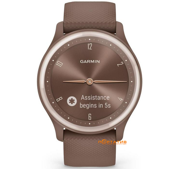 Смарт-годинник Garmin Vivomove Sport Cocoa Silicone (010-02566-02)