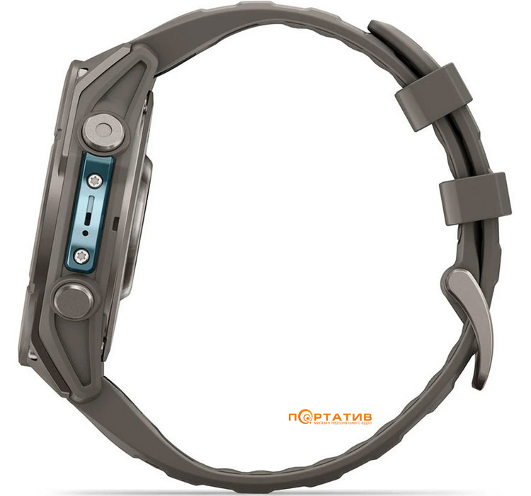 Смарт-годинник Garmin Fenix 9 – 47mm, Titanium with Pebble Grey Silicone Band (010-04762-01)