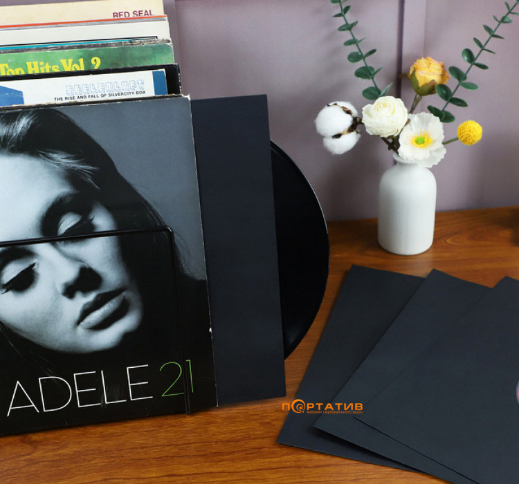 Внутрішні паперові конверти для платівок Goka GK-R18P Black (20 шт. в упаковці)