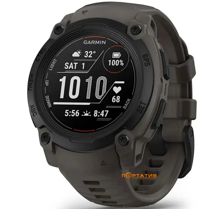 Смарт-годинник Garmin Instinct E, 40 mm, Black Bezel with Charcoal Band (010-02932-00)