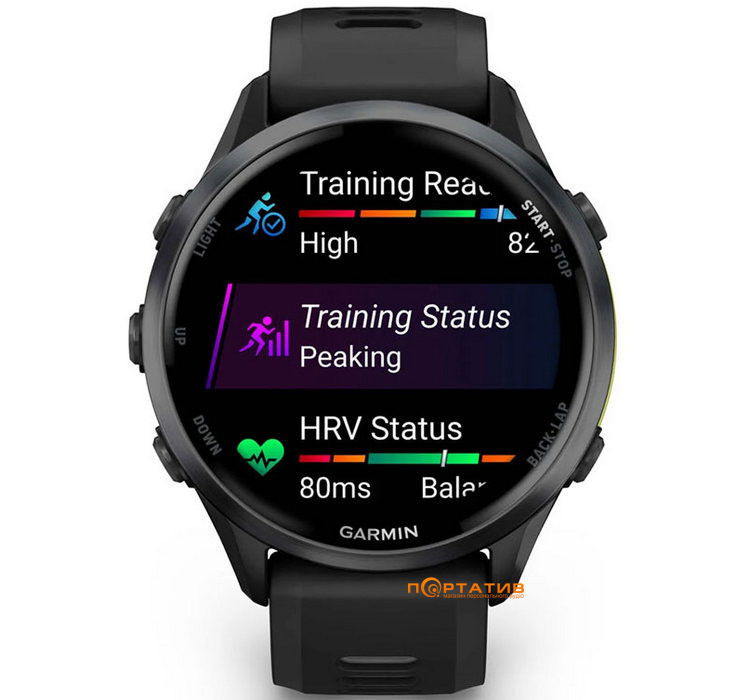 Смарт-годинник Garmin Forerunner 970, Black/Amp Yellow (010-02969-10)