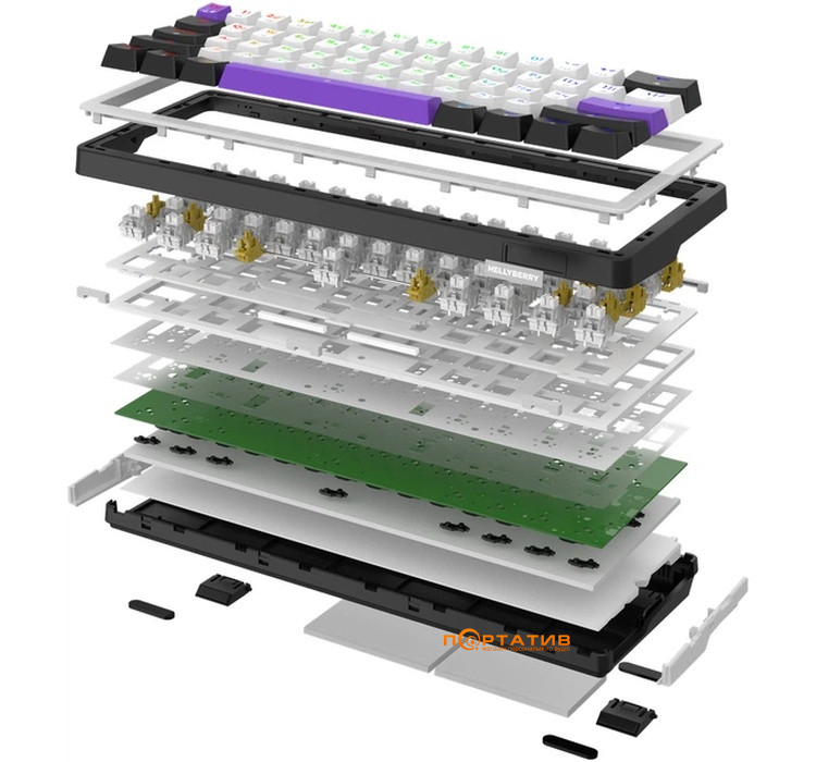 Ігрова клавіатура HATOR Hellyberry HK60 White-Violet (HK60)