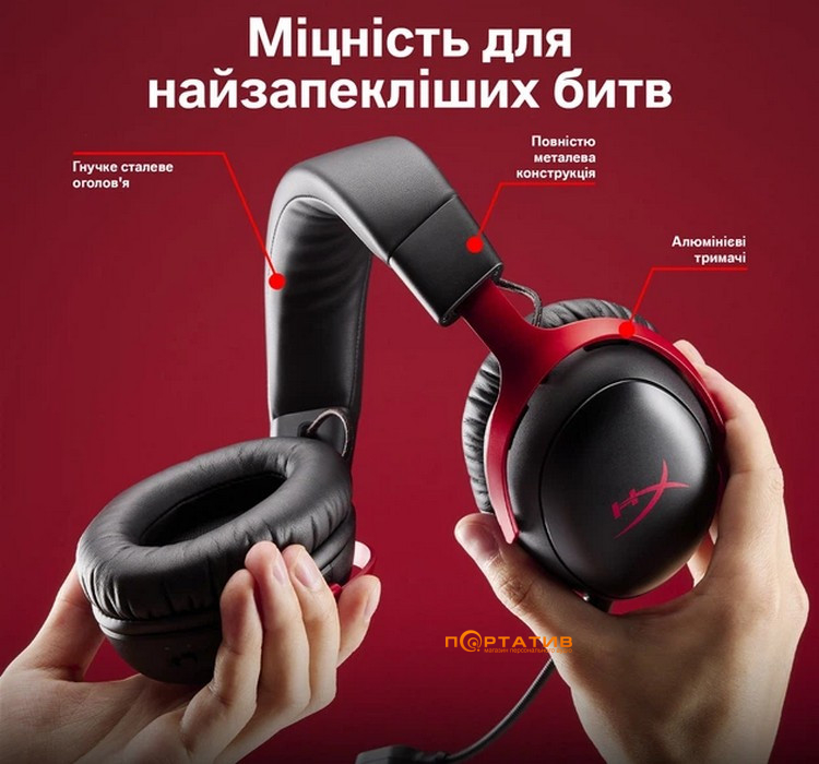 Игровая гарнитура HyperX Cloud III S Black-Red (A59Z0AA)