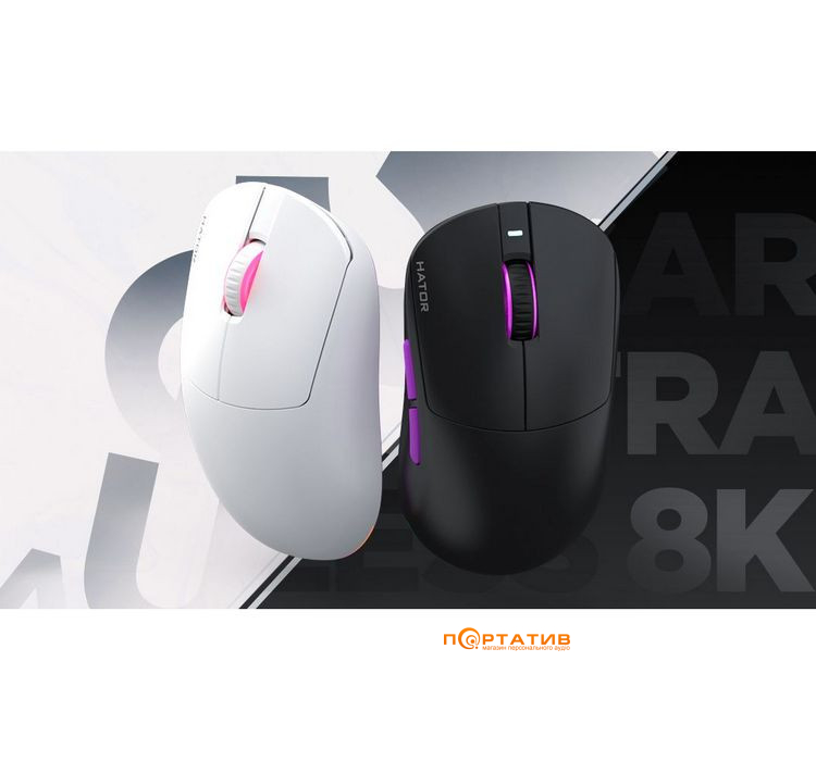 Ігрова миша HATOR Quasar 3 Ultra 8K Wireless Black (HTM770)