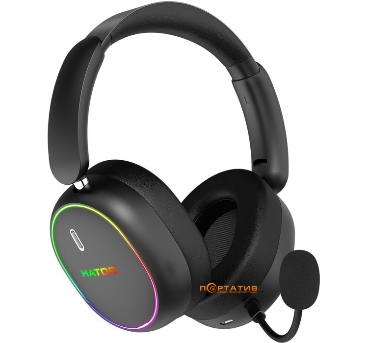 Ігрова гарнітура HATOR Phoenix 2 Wireless Hi-Res (ESH40) Black