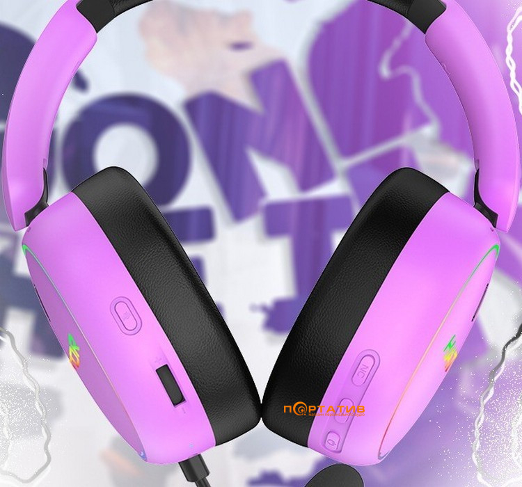 Ігрова гарнітура HATOR Phoenix 2 Wireless Hi-Res (ESH42) Cyber Violet