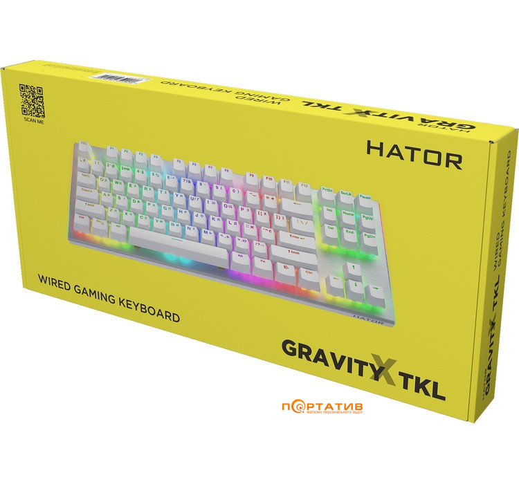 Игровая клавиатура HATOR Gravity X TKL Orange White (HTK551UA)