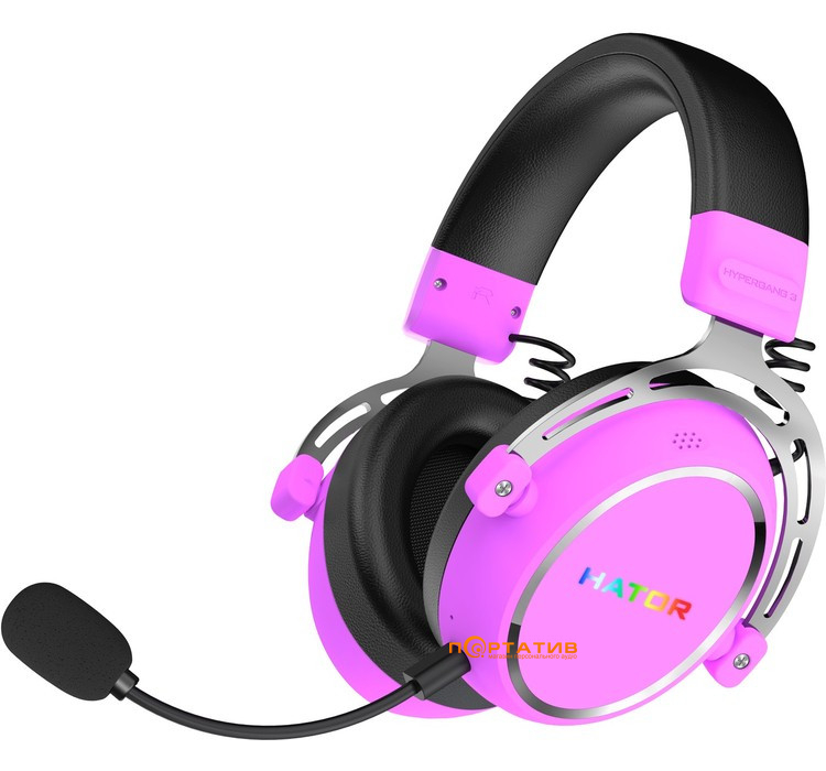 Ігрова гарнітура HATOR Hypergang 3 Wireless (ESH52) Cyber Violet