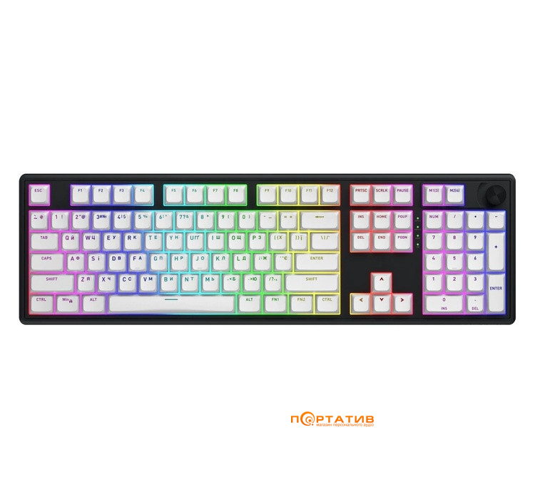Игровая клавиатура HATOR Skyfall 100 Wireless Black-White (HTK3100UA)