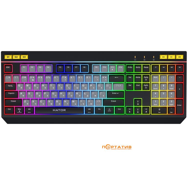 Игровая клавиатура HATOR Icefall Black/Grey (HTK401UA)