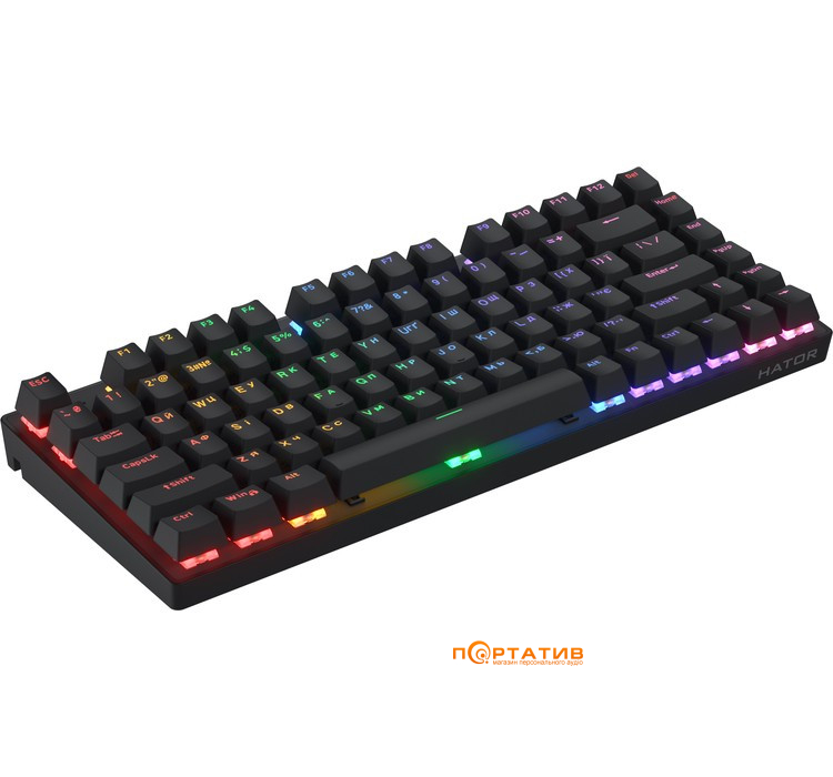 Ігрова клавіатура HATOR Icefall Mecha 75 Wireless Rainbow Black (HTK275UA)