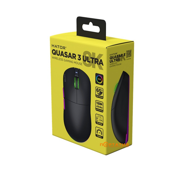 Ігрова миша HATOR Quasar 3 Ultra 8K Wireless Black Edition (HTM772)