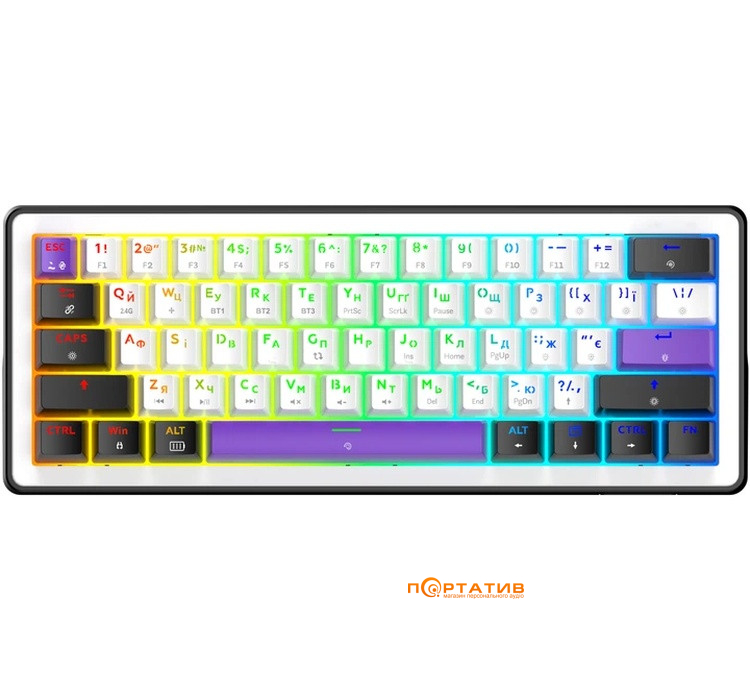 Ігрова клавіатура HATOR Hellyberry HK60 White-Violet (HK60)