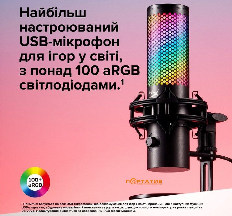 Мікрофон HyperX QuadCast 2 S Black (9A273AA)
