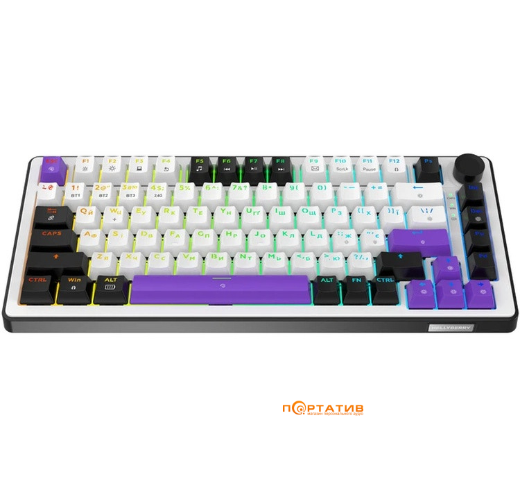 Ігрова клавіатура HATOR Hellyberry HK75 Wireless White-Violet (HK75_Wireless)