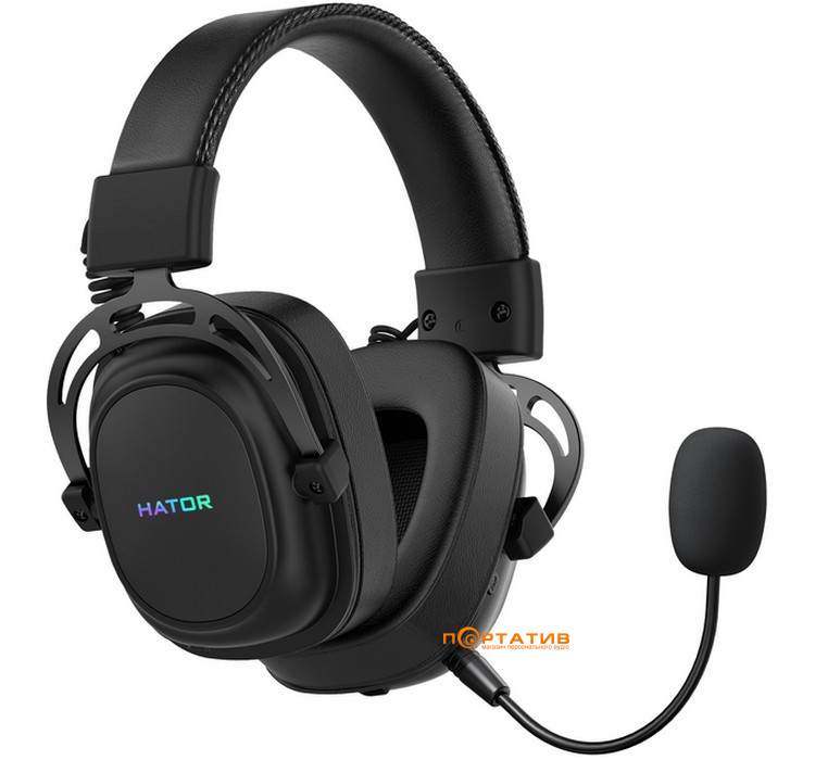 Ігрова гарнітура HATOR Hypergang Wireless Tri-mode (HTA-950) Black