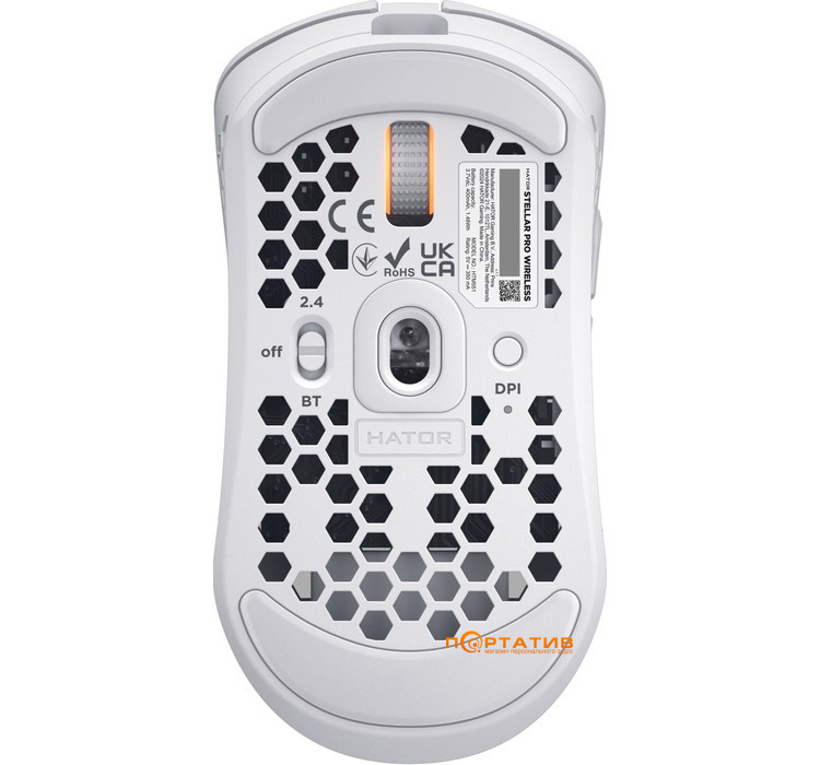 Игровая мышь HATOR Stellar PRO Wireless White (HTM-551)