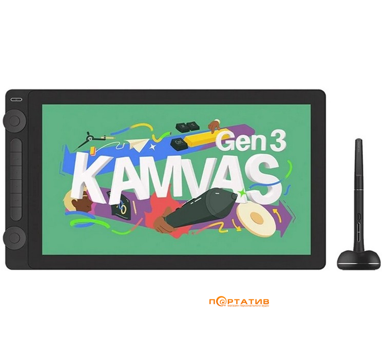 Графический монитор HUION Kamvas 16 Gen3 + перчатка (GS1563)