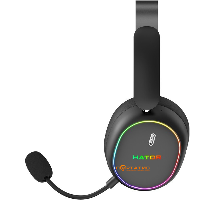 Ігрова гарнітура HATOR Phoenix 2 Wireless Hi-Res (ESH40) Black