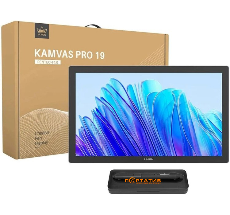 Графический монитор HUION Kamvas Pro 19 + перчатка (GT1902)