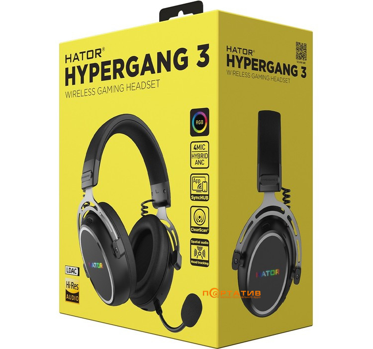Игровая гарнитура HATOR Hypergang 3 Wireless (ESH55) Black