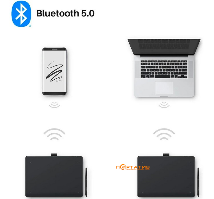 Графический планшет HUION Inspiroy Frego M + перчатка (L610)
