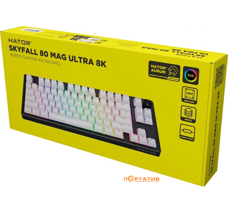 Игровая клавиатура HATOR Skyfall 80 MAG Ultra 8K Black-White (HTK1880UA)