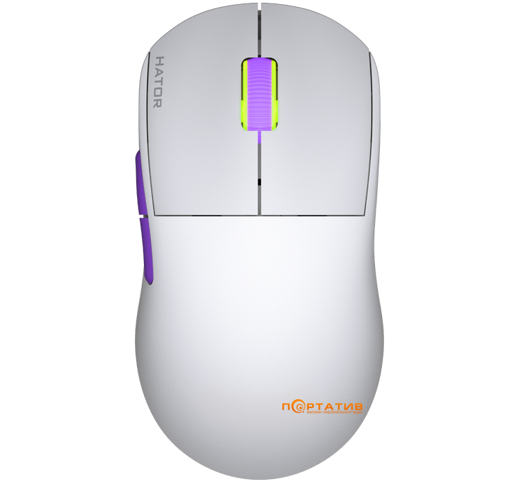 Ігрова миша HATOR Quasar 2 Ultra 4K Wireless White/Lilac (HTM571WL)