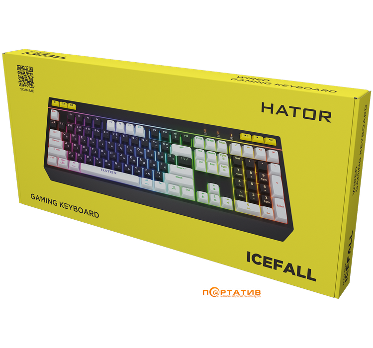 Игровая клавиатура HATOR Icefall Black/White (HTK400UA)