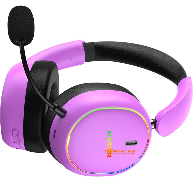 Ігрова гарнітура HATOR Phoenix 2 Wireless Hi-Res (ESH42) Cyber Violet