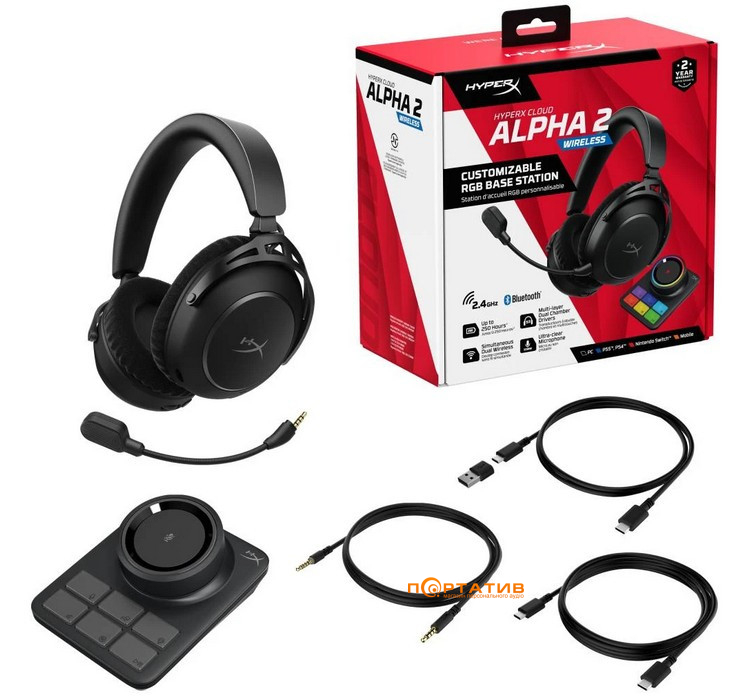 Игровая гарнитура HyperX Cloud Alpha 2 Wireless Black (AJ5C7AA)