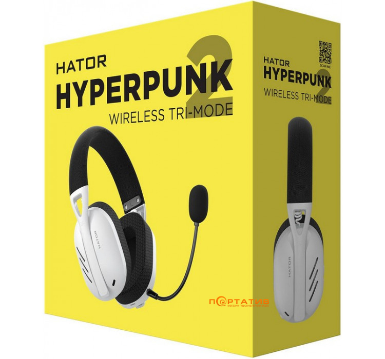 Игровая гарнитура HATOR Hyperpunk 2 Wireless Tri-mode (HTA-856) Black/White