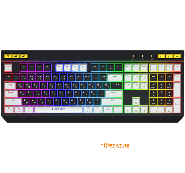 Игровая клавиатура HATOR Icefall Black/White (HTK400UA)