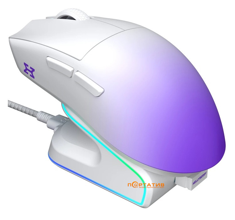 Ігрова миша HATOR Hellyberry HM47 PRO Wireless White-Violet (HM47PRO_white_violet)