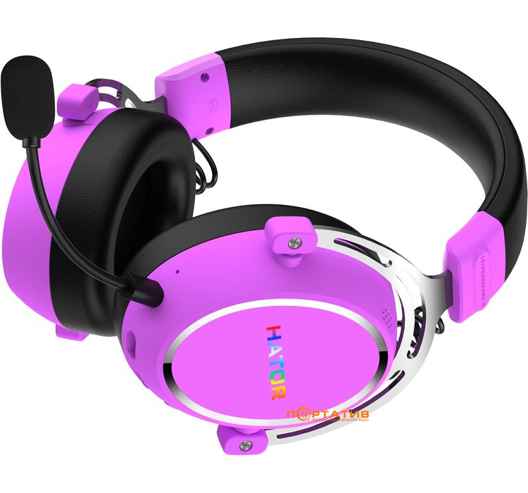 Ігрова гарнітура HATOR Hypergang 3 Wireless (ESH52) Cyber Violet