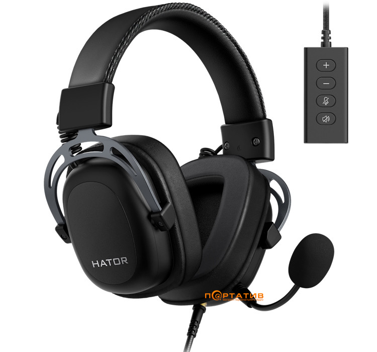 Ігрова гарнітура HATOR Hypergang 2 USB 7.1 (HTA-945) Titanium Edition
