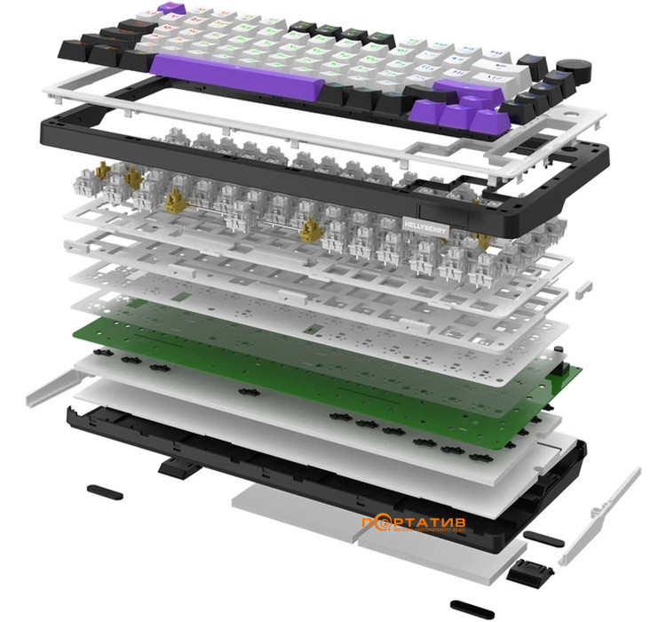 Ігрова клавіатура HATOR Hellyberry HK75 White-Violet (HK75)