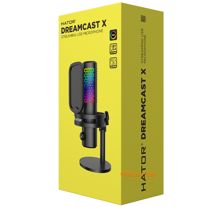 Мікрофон HATOR Dreamcast X RGB (ESS10) black