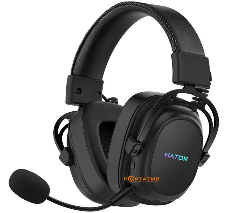 Ігрова гарнітура HATOR Hypergang Wireless Tri-mode (HTA-950) Black