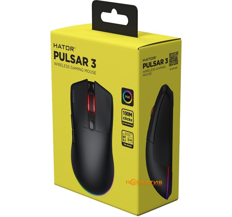 Игровая мышь HATOR Pulsar 3 Wireless Black (HTM630)