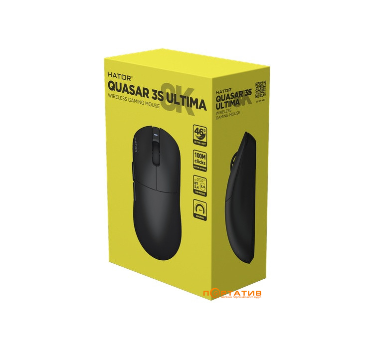 Ігрова миша HATOR Quasar 3S ULTIMA 8K Wireless Black (HTM660)