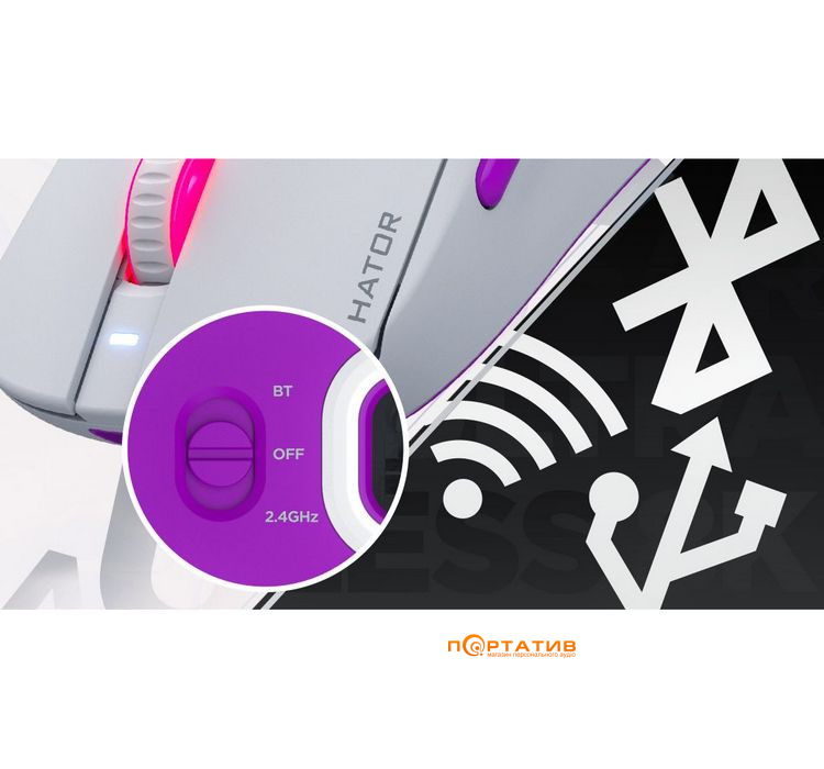 Ігрова миша HATOR Quasar 3 Ultra 8K Wireless Black (HTM770)