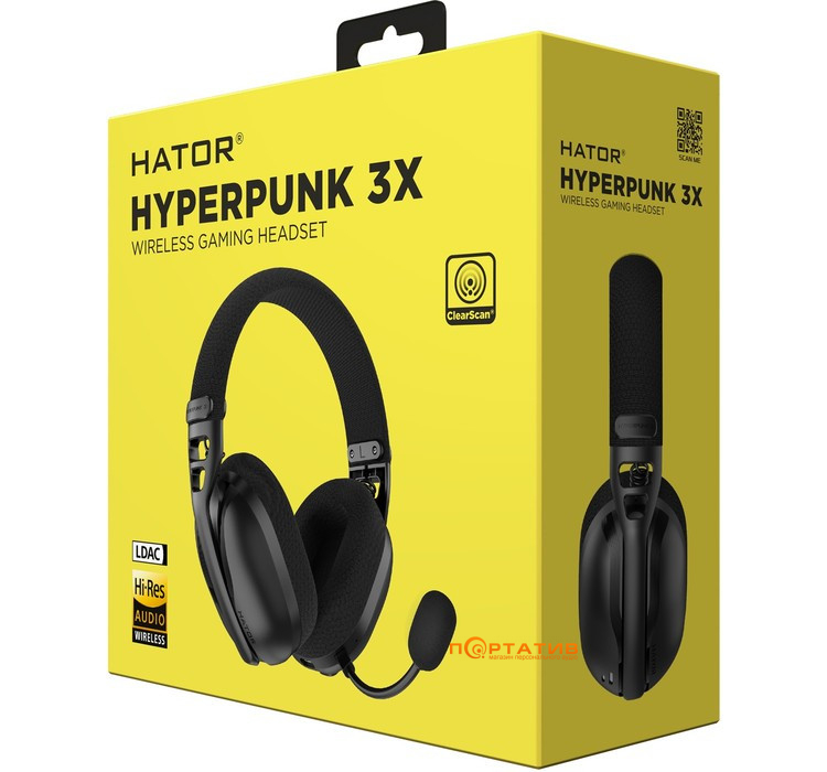 Игровая гарнитура HATOR Hyperpunk 3X Hi-Res (ESH14) Wireless Black