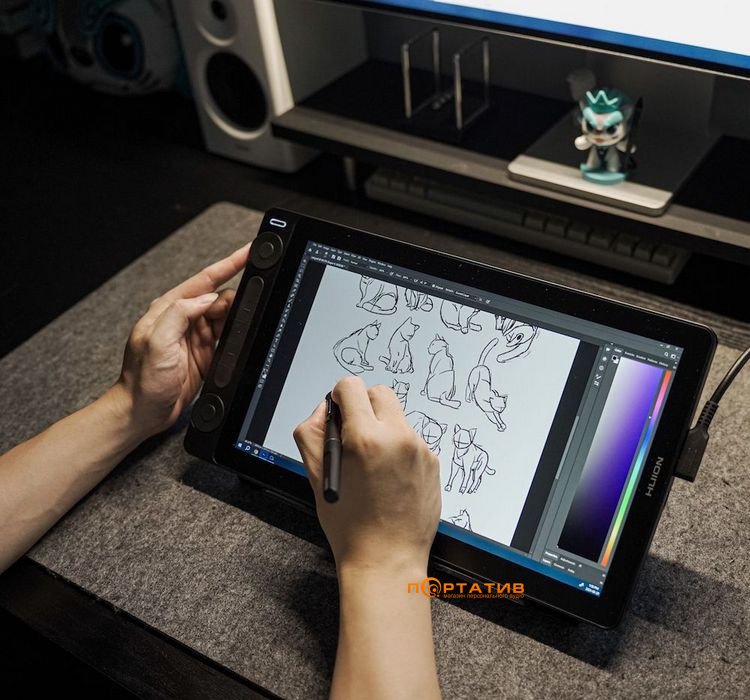Графический монитор HUION Kamvas 13 Gen 3 + перчатка (GS1333)