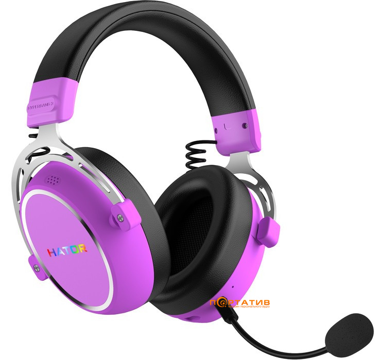 Ігрова гарнітура HATOR Hypergang 3 Wireless (ESH52) Cyber Violet