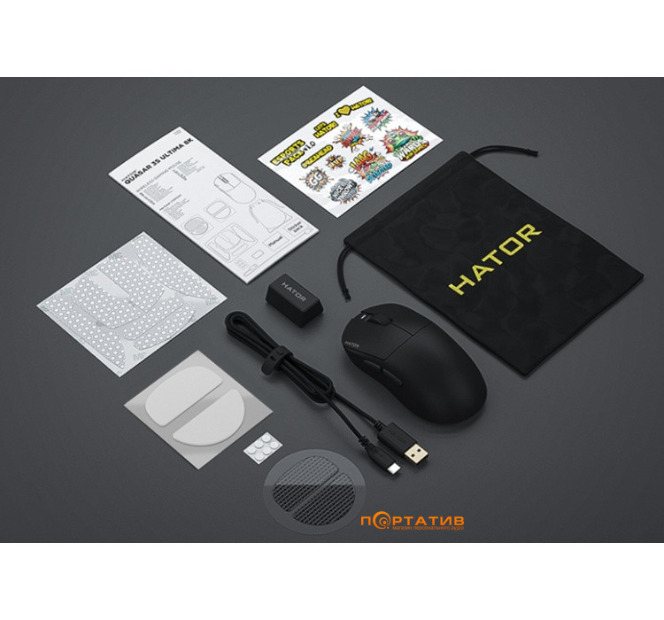 Ігрова миша HATOR Quasar 3S ULTIMA 8K Wireless White (HTM661)
