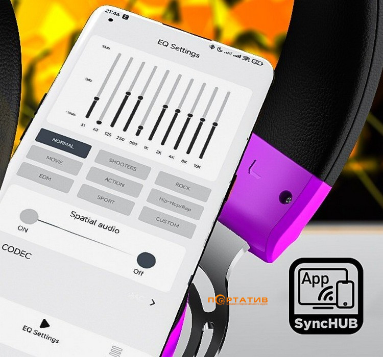Ігрова гарнітура HATOR Hypergang 3 Wireless (ESH52) Cyber Violet