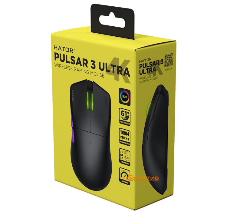 Игровая мышь HATOR Pulsar 3 Ultra 4K Wireless Black (HTM680)