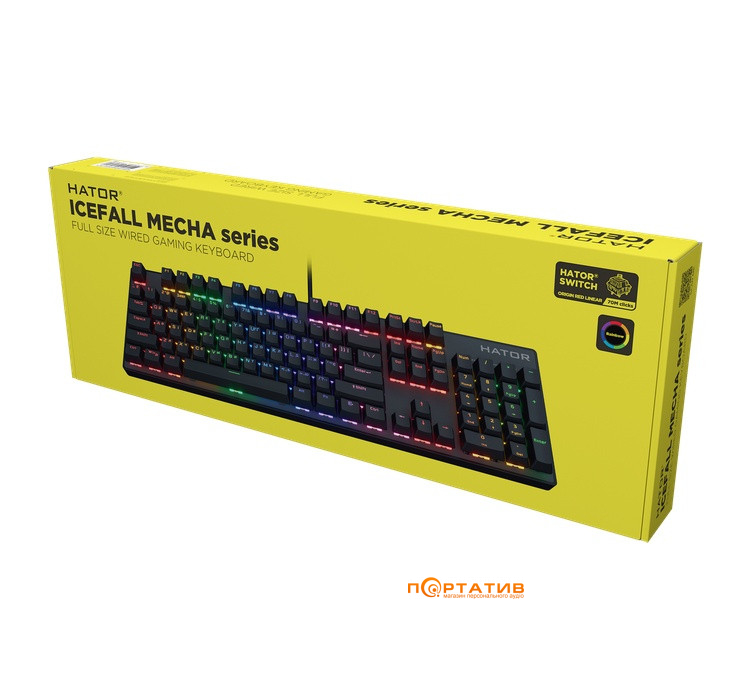 Игровая клавиатура HATOR Icefall Mecha Rainbow Black (HTK104UA)